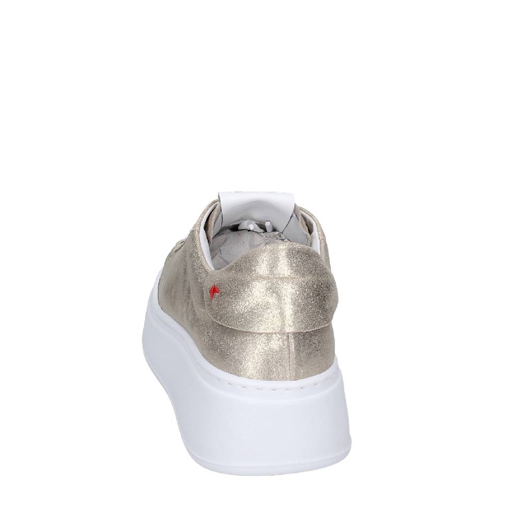 scarpe donna GIO+ sneakers platino pelle camoscio EX580 Qualità