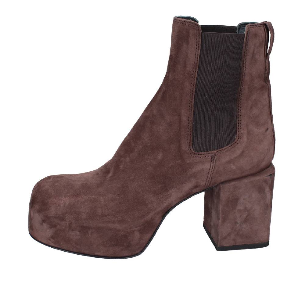 scarpe donna MOMA stivaletti marrone camoscio 87301C EY581 Vendita