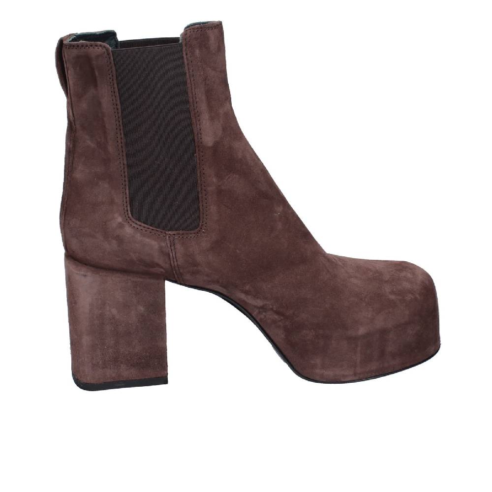 scarpe donna MOMA stivaletti marrone camoscio 87301C EY581 Vendita