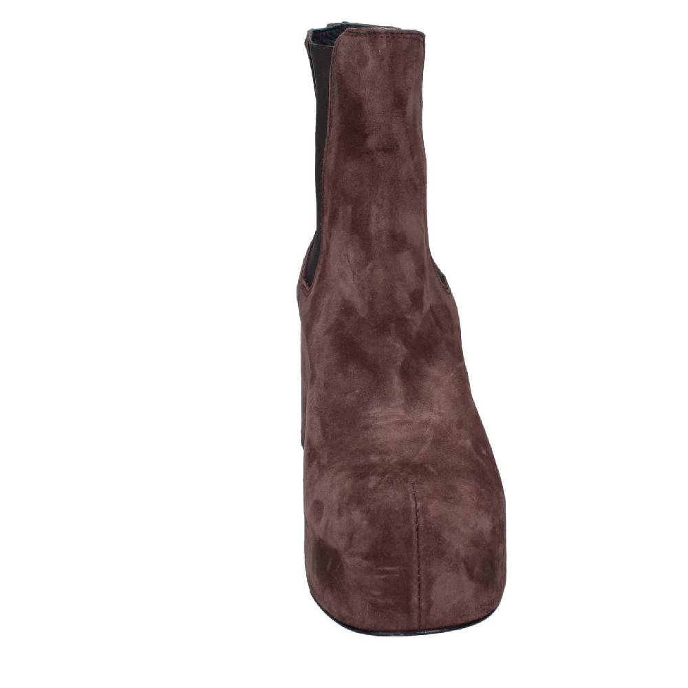 scarpe donna MOMA stivaletti marrone camoscio 87301C EY581 Vendita