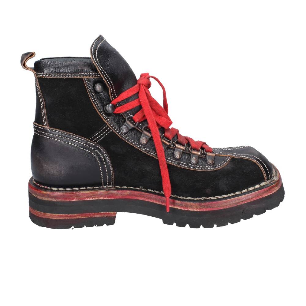 scarpe donna MOMA stivaletti nero pelle camoscio 81301B EY563 Negozi Online