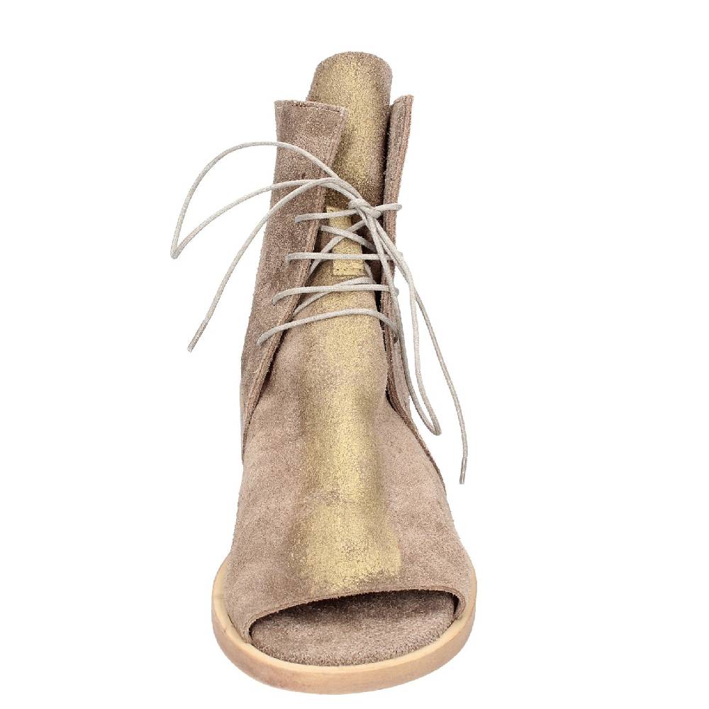 scarpe donna MOMA stivaletti marrone camoscio oro 35402I VINTAGE EX443 Lightning offer