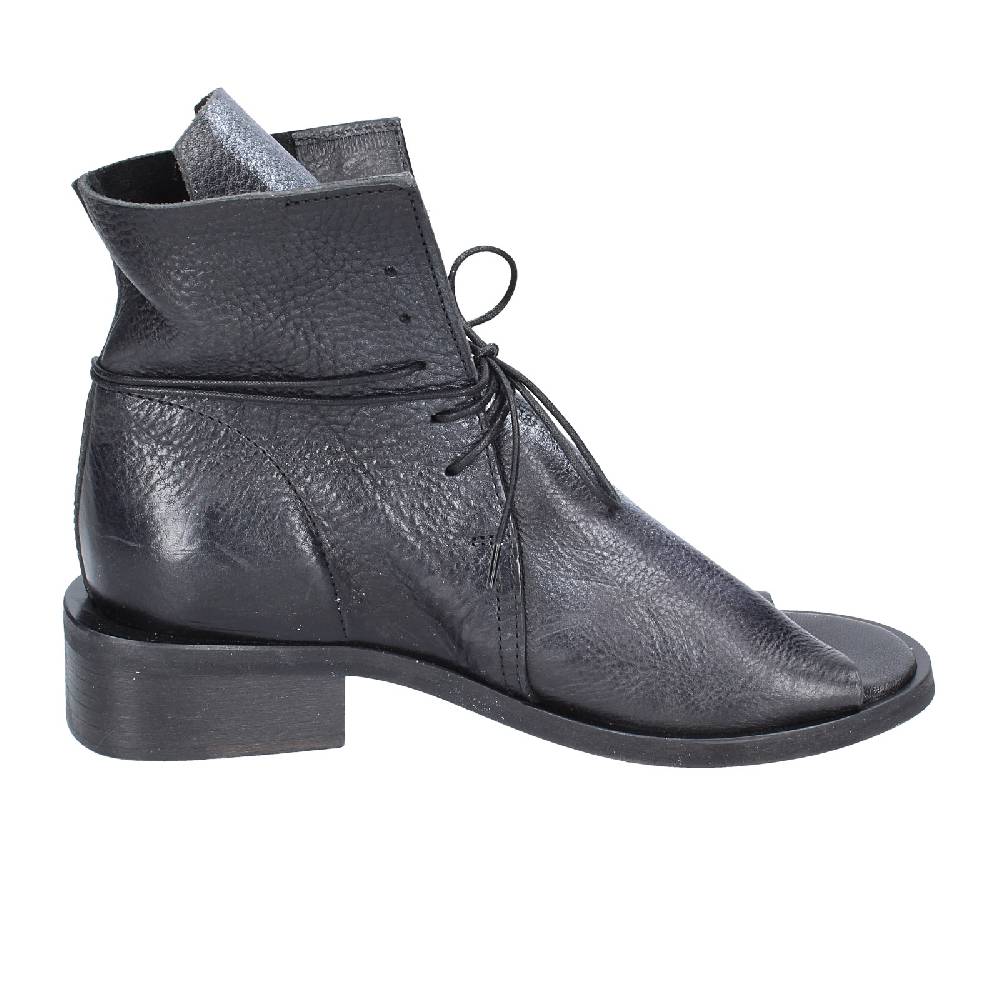 scarpe donna MOMA stivaletti nero pelle argento 35402I VINTAGE EX398 Grandi sconti