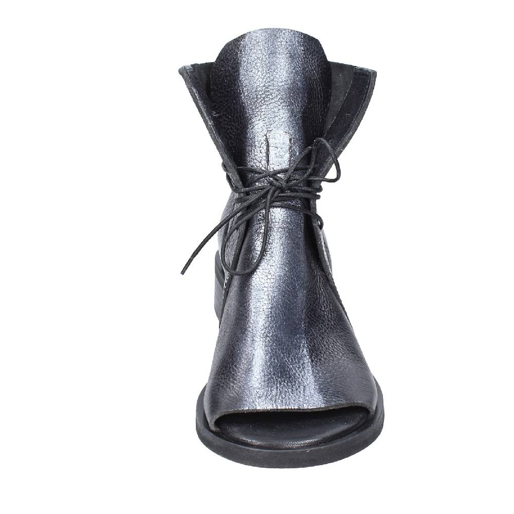 scarpe donna MOMA stivaletti nero pelle argento 35402I VINTAGE EX398 Grandi sconti
