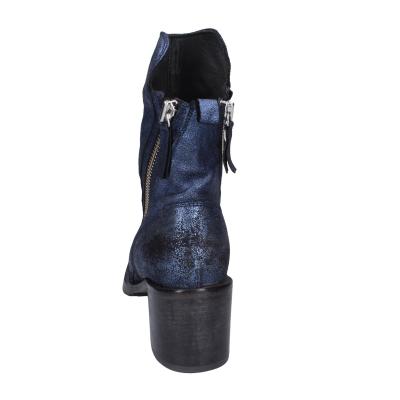 scarpe donna MOMA stivaletti blu pelle camoscio 1CW343 VINTAGE BD819 Offerte stagionali
