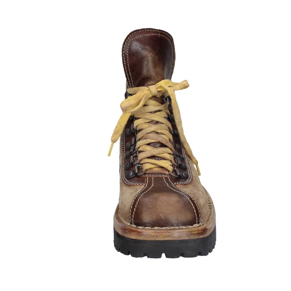 scarpe donna MOMA stivaletti marrone camoscio beige pelle 81301B EY576 Super Saving Price