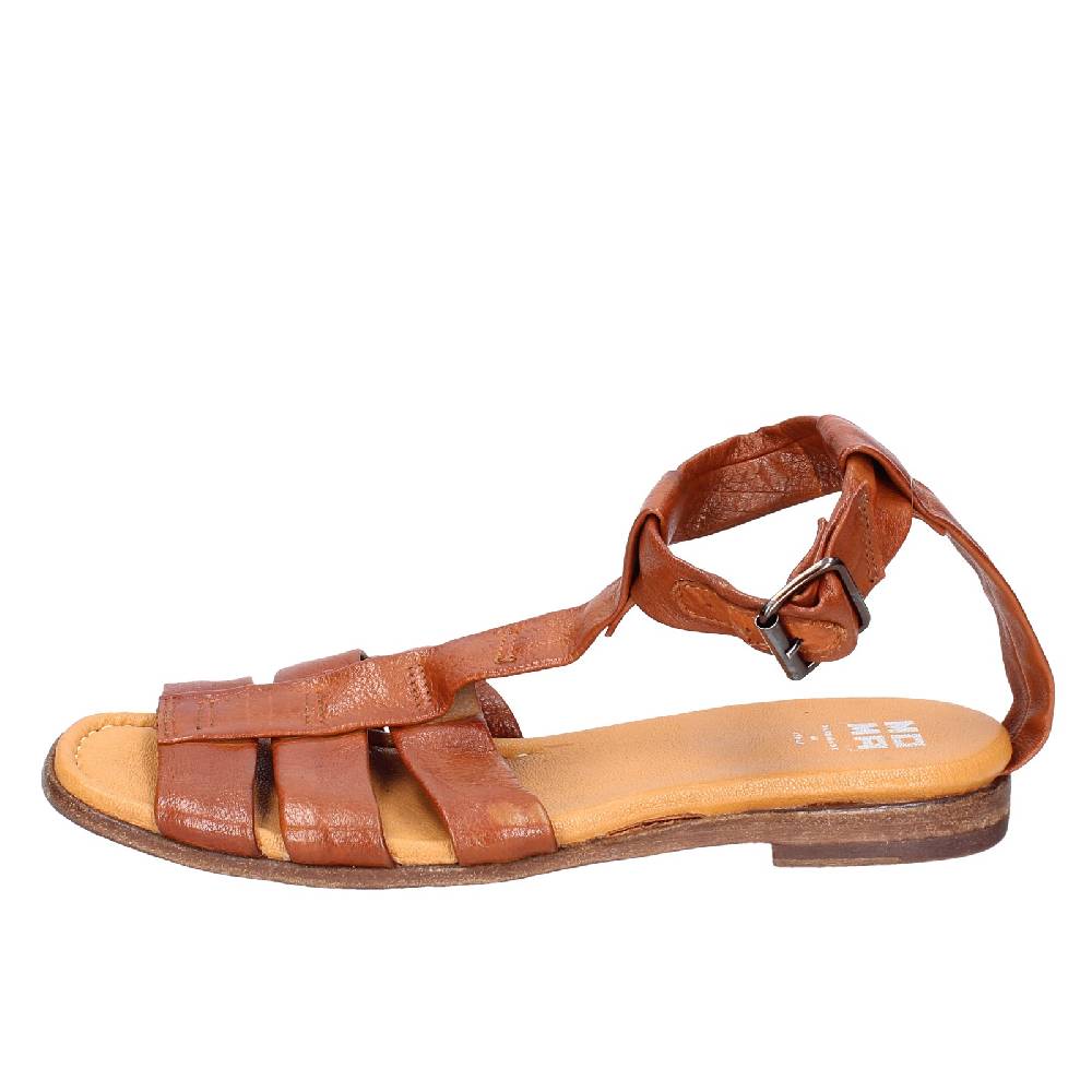 scarpe donna MOMA sandali marrone pelle 32404G VINTAGE EX437 Outlet