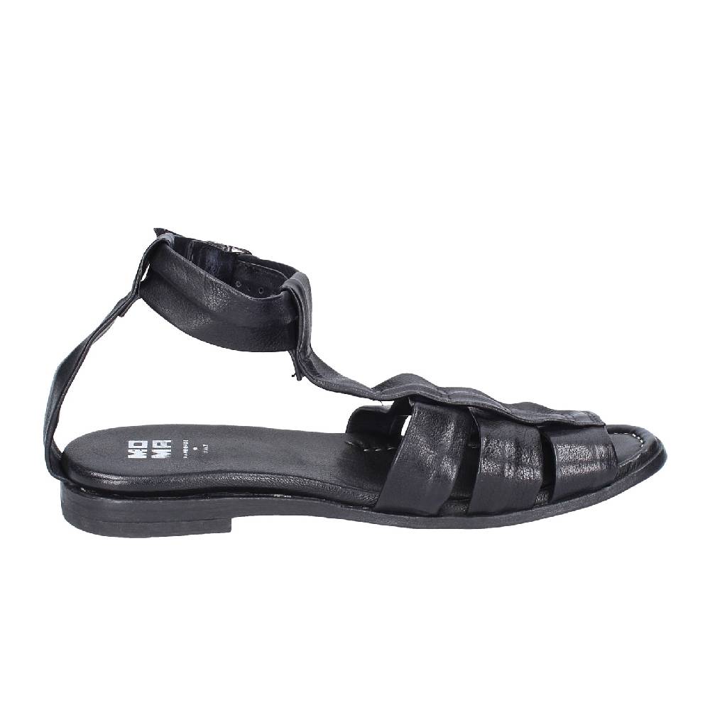 scarpe donna MOMA sandali nero pelle 32404G VINTAGE EX404 In Vendita
