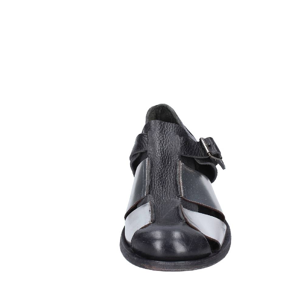 scarpe donna MOMA sandali nero pelle argento 40401G VINTAGE EX410 Hotsell