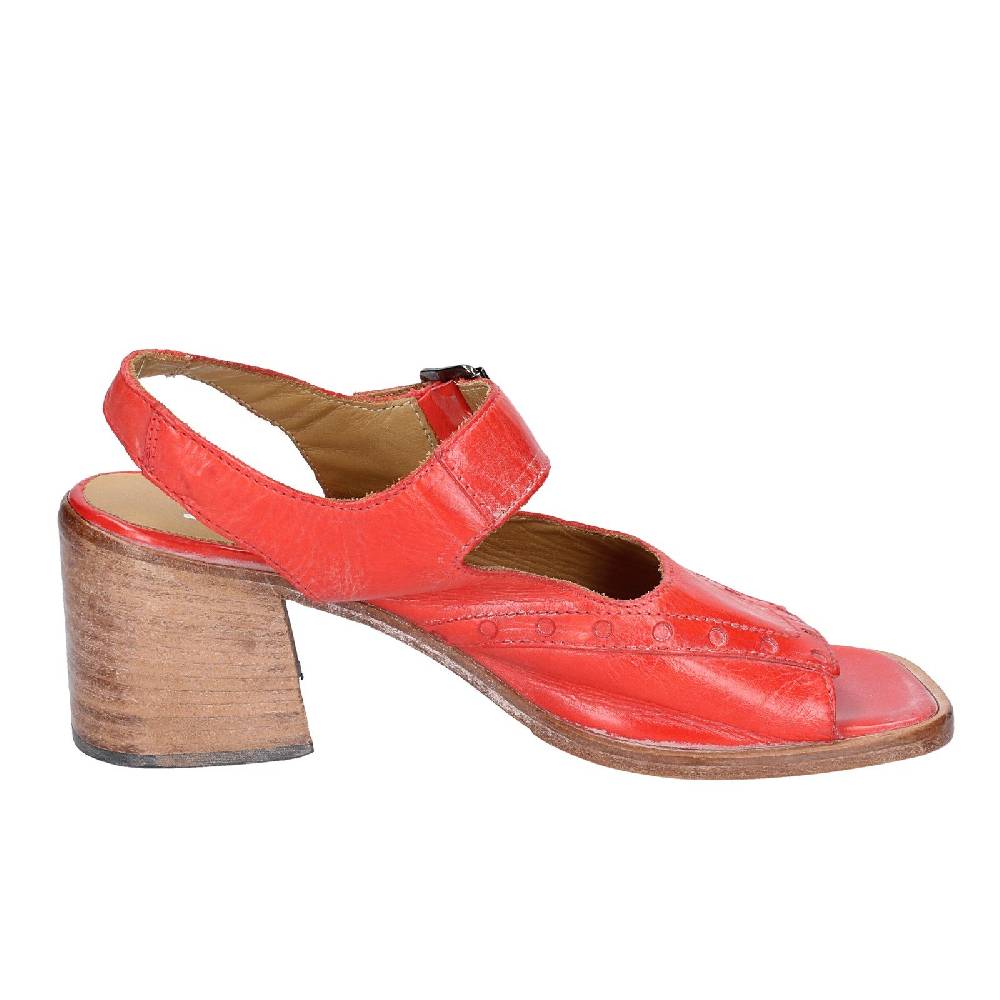 scarpe donna MOMA sandali rosso pelle 46404G VINTAGE EX450 Promozione temporanea