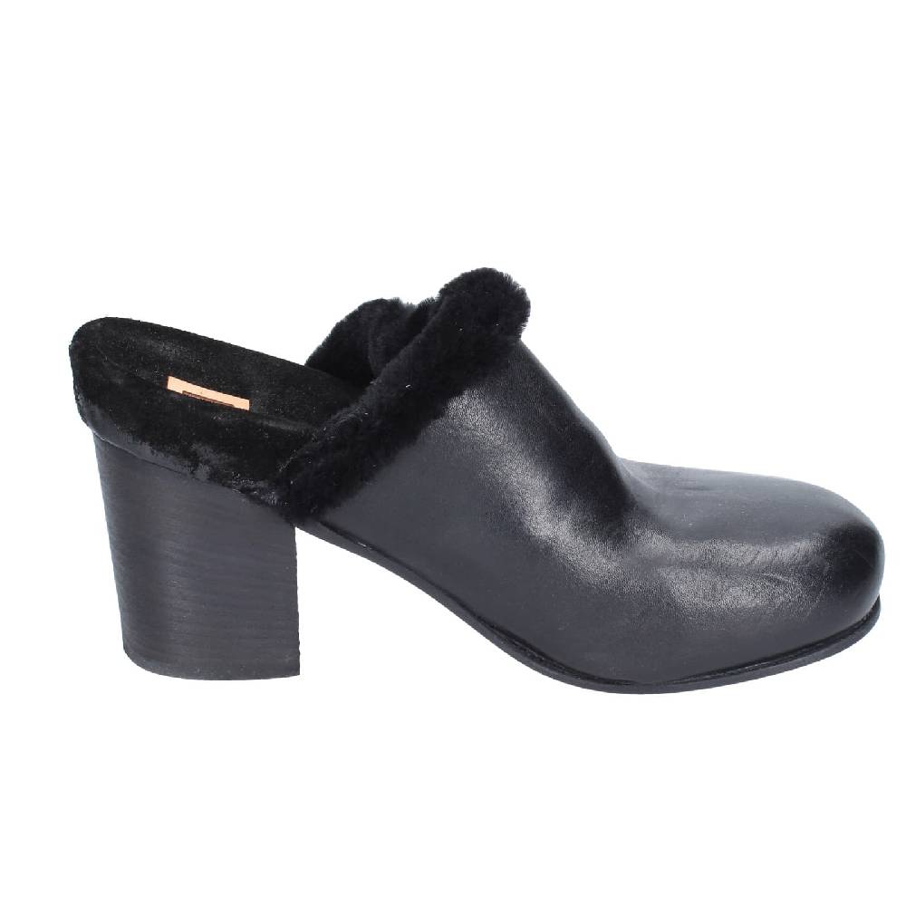 scarpe donna MOMA sandali nero pelle pelliccia EY580 Fino al 60% di sconto