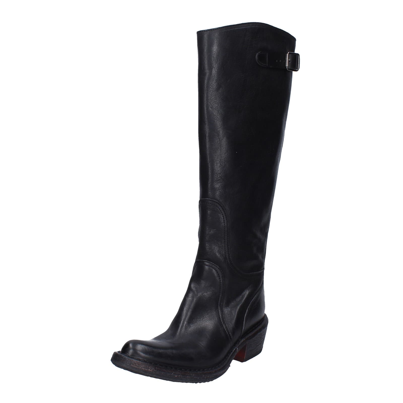 scarpe donna MOMA stivali nero pelle 77303D-CU EY491 2025