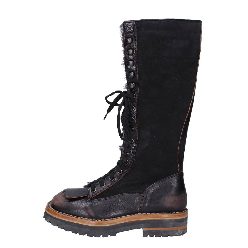 scarpe donna MOMA stivali nero camoscio pelle 81304D-VADO EY495 50% di sconto con spedizione gratuita