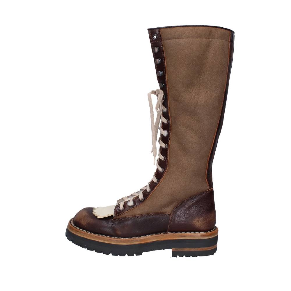 scarpe donna MOMA stivali marrone camoscio 81304D-VADO EY492 Limitato a 3 giorni