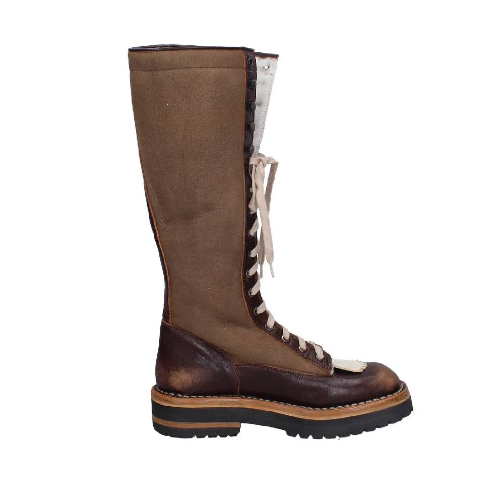 scarpe donna MOMA stivali marrone camoscio 81304D-VADO EY492 Limitato a 3 giorni