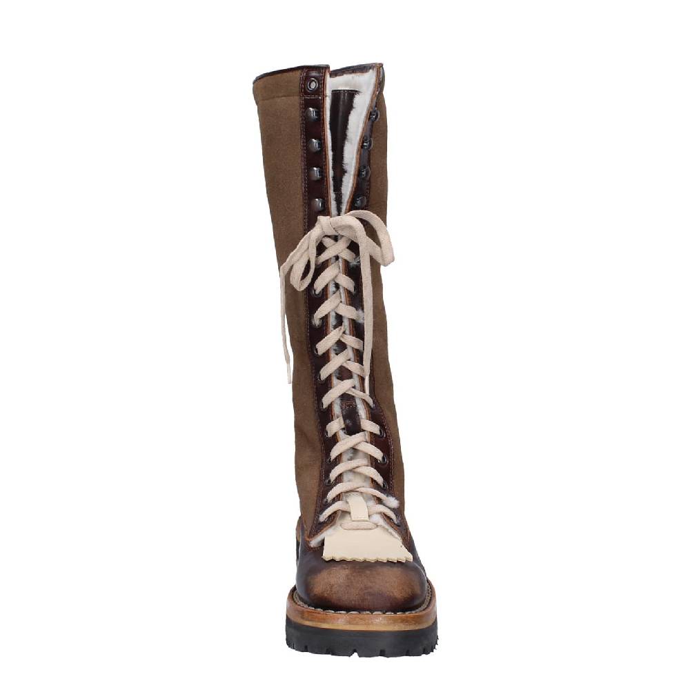 scarpe donna MOMA stivali marrone camoscio 81304D-VADO EY492 Limitato a 3 giorni