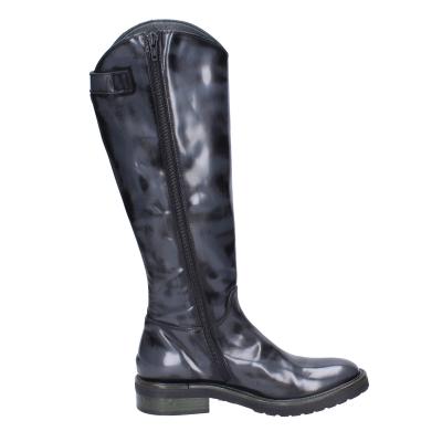 scarpe donna MOMA stivali grigio pelle lucida BK293 Esporta salva