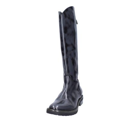 scarpe donna MOMA stivali grigio pelle lucida BK293 Esporta salva