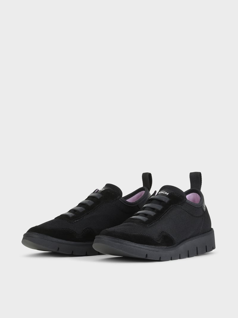 Panchic SLIP ON P05 DONNA IN MESH E SUEDE NERO Italia