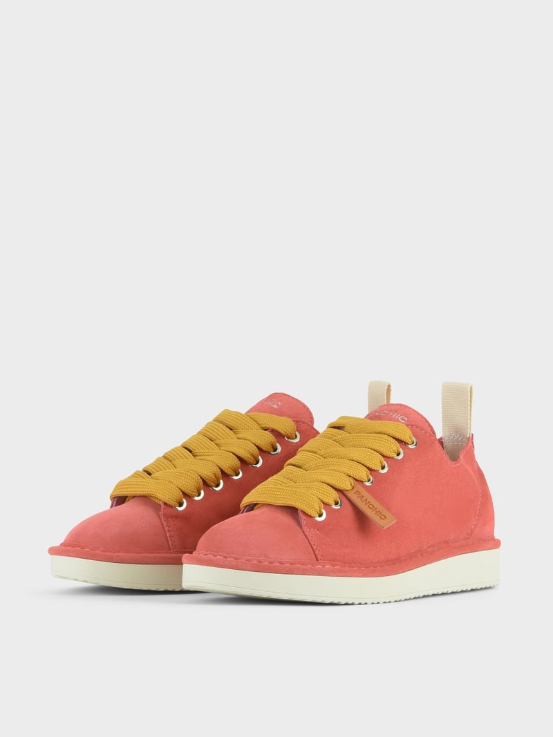 Panchic SCARPA ALLACCIATA P01 DONNA IN SUEDE FRAGOLA-GIALLO Fino al 50% di sconto