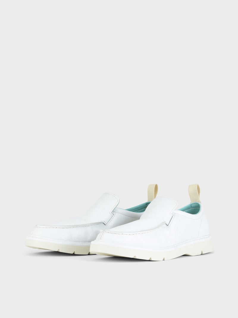 Panchic SLIP ON P19 UOMO IN PELLE CON FINISH AVIATOR BIANCO Fino al 55% di sconto