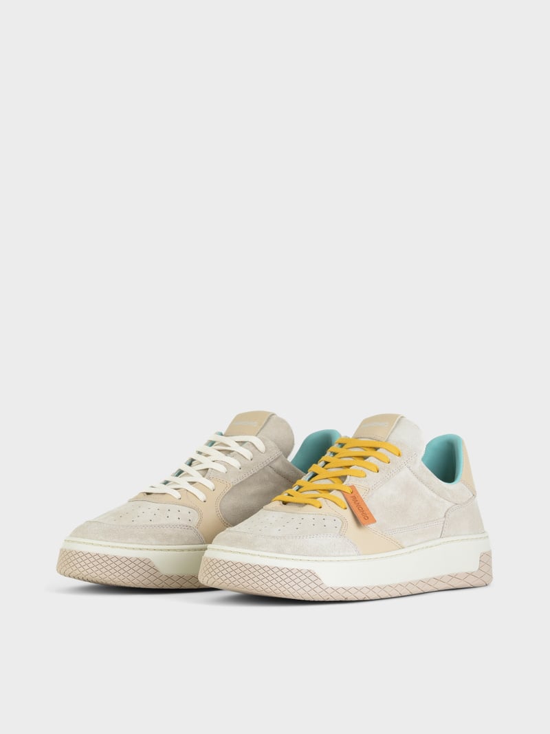 Panchic SNEAKER LOW P02 UOMO IN SUEDE E PELLE NEBBIA Duty-free