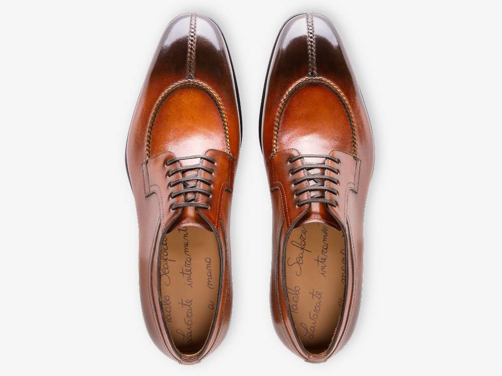 ﻿Paolo Sartori Art. 583 Derby in pelle Anticata Cognac Sconto