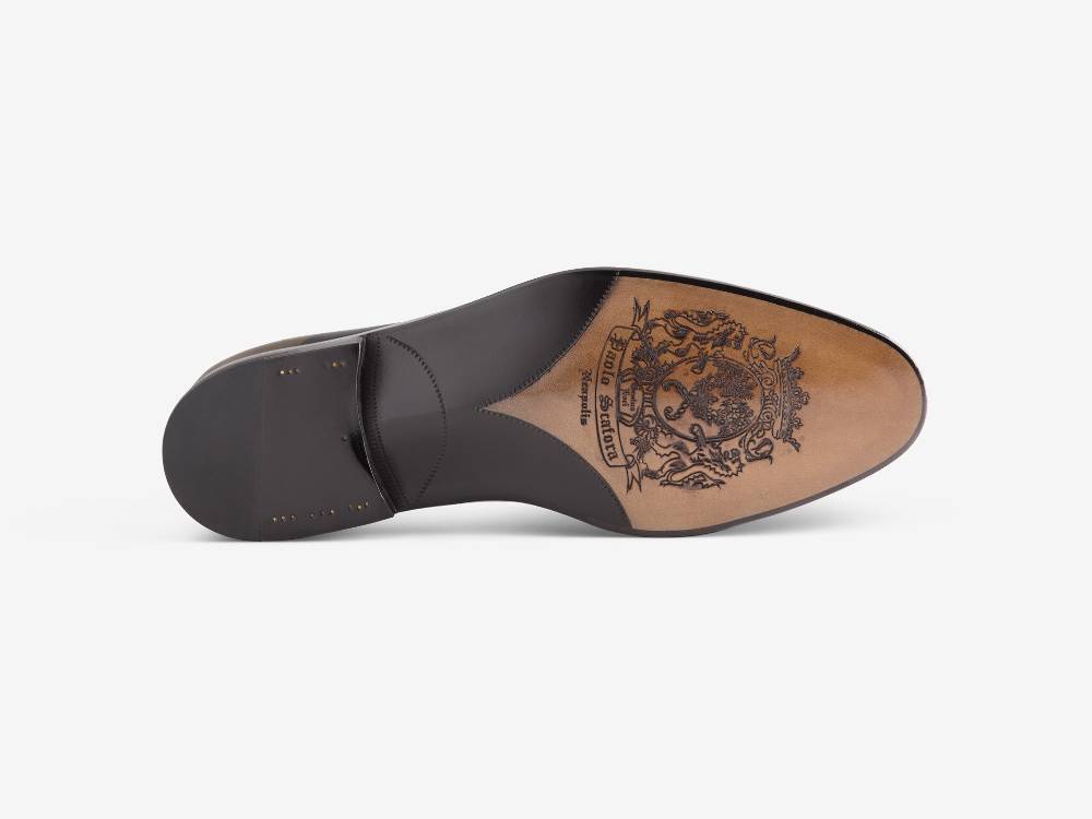 ﻿Paolo Sartori Art. 583 Derby in pelle Anticata Cognac Sconto