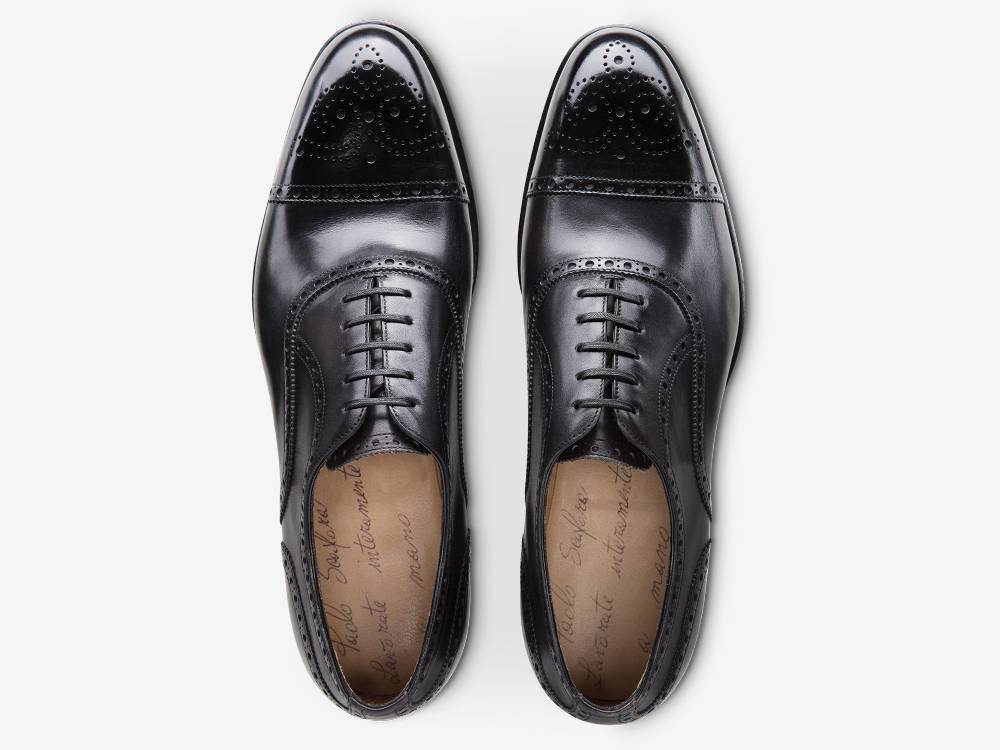 Paolo Sartori Art. 06 Oxford in pelle Atinticata Nera Nuova