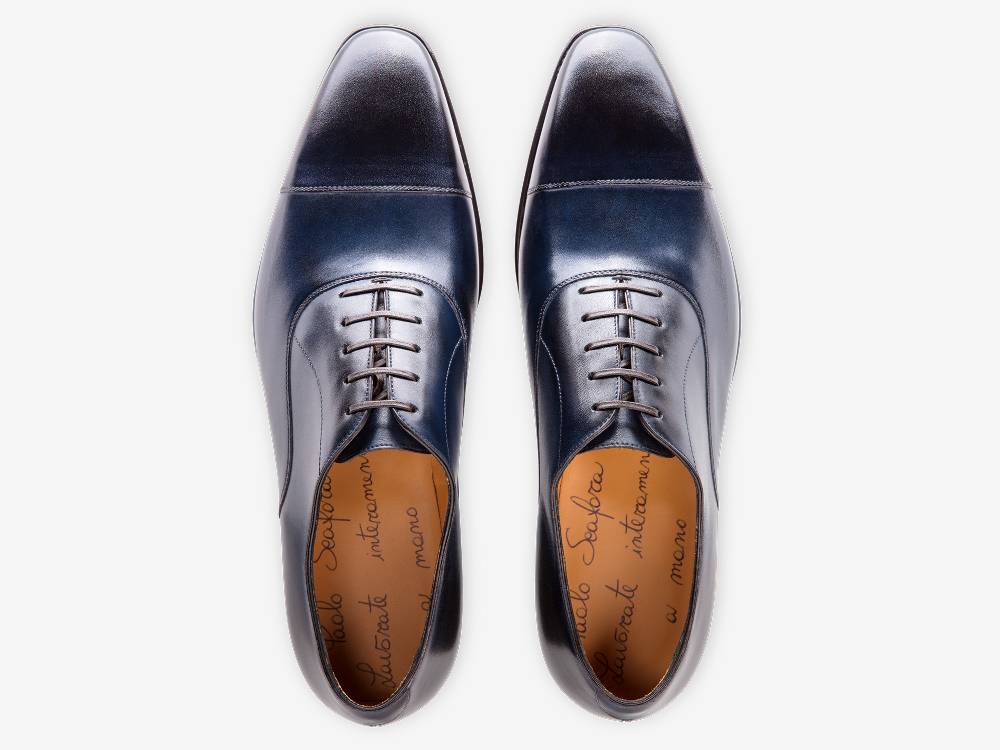 Paolo Sartori Art. 576 Oxford in pelle Anticata Oceano In Linea