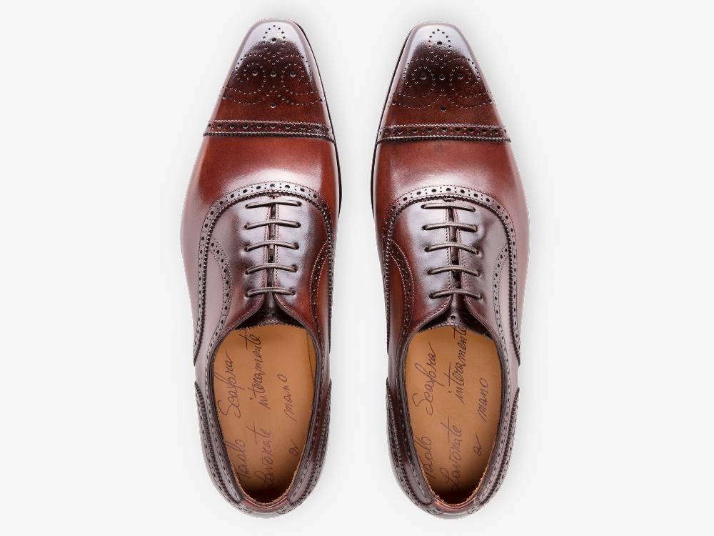 Paolo Sartori Art. 587 Oxford in pelle Anticata Amarone Nuovo