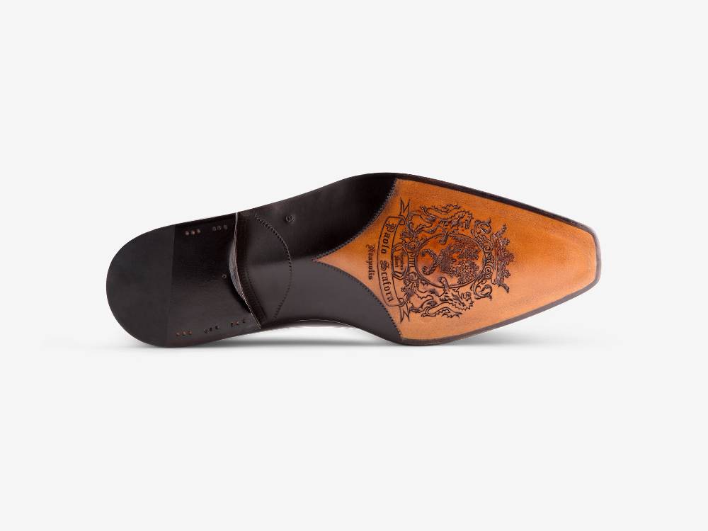 Paolo Sartori Art. 587 Oxford in pelle Anticata Amarone Nuovo