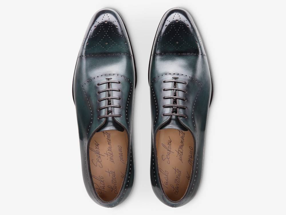 Paolo Sartori ART. 632 Oxford in pelle Anticata Turquoise Acquista Ora