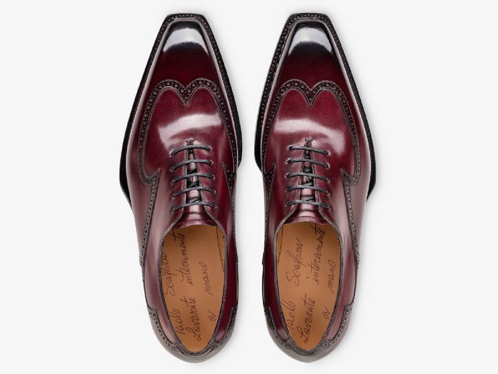 Paolo Sartori Art. 791 Oxford in Antiqued Bordeaux Leather Promozione Limitata