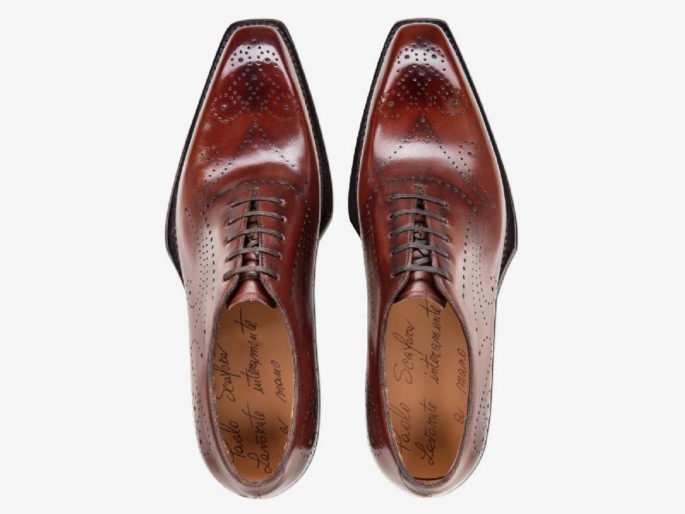 Paolo Sartori Art. 768 Oxford in Antiqued Positano Leather Shopping Online