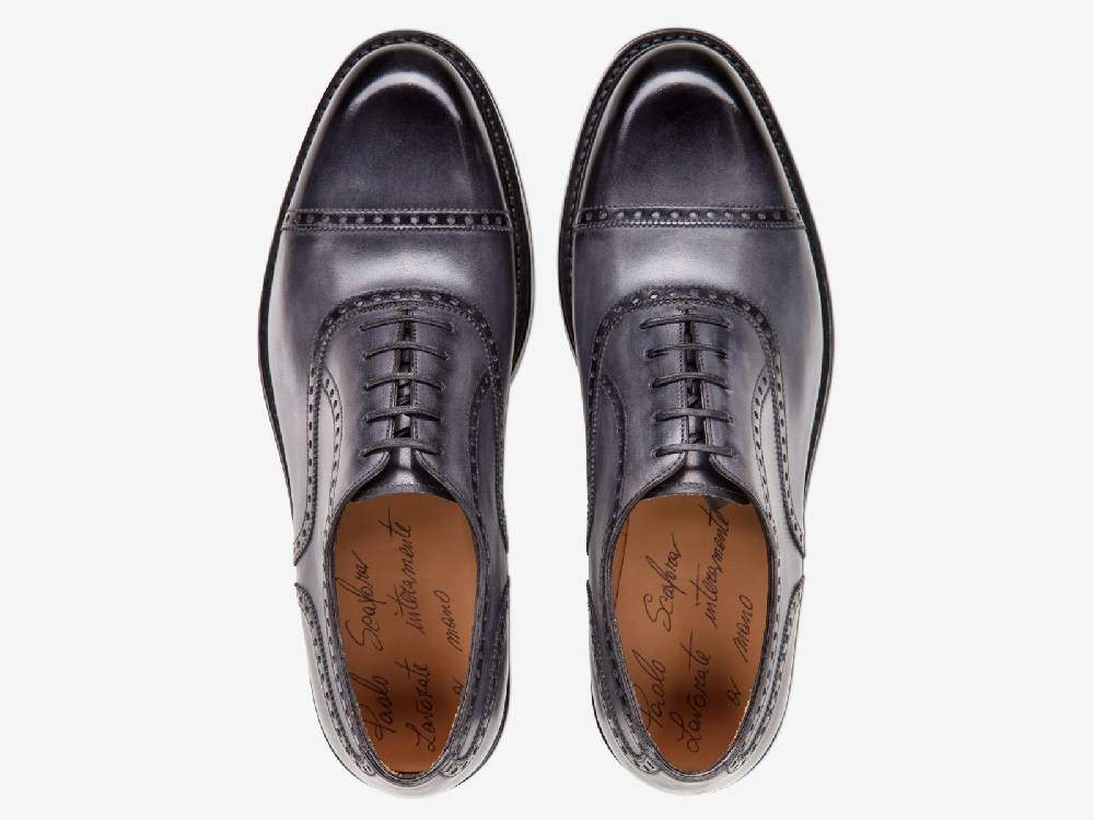 Paolo Sartori Art. 769 Oxford in Antiqued Grigio Leather Affare Del Giorno