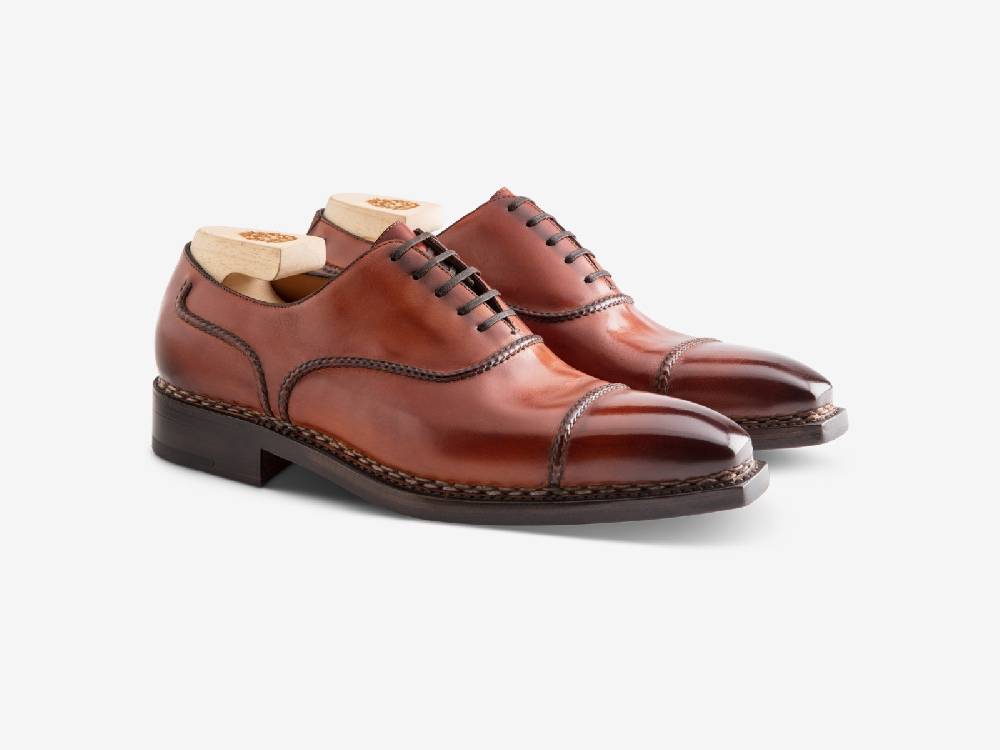 Paolo Sartori Art. 175BOUT Oxford in pelle Anticata Cognac Convenienza