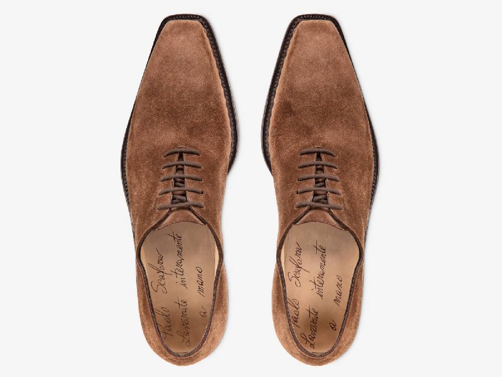 Paolo Sartori Art. 175B Oxford in in pelle scamosciata Marrone Presa