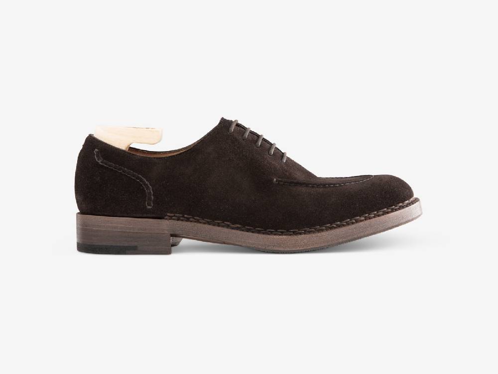 Paolo Sartori Art.666 Oxford in Camoscio Dark Brown Online