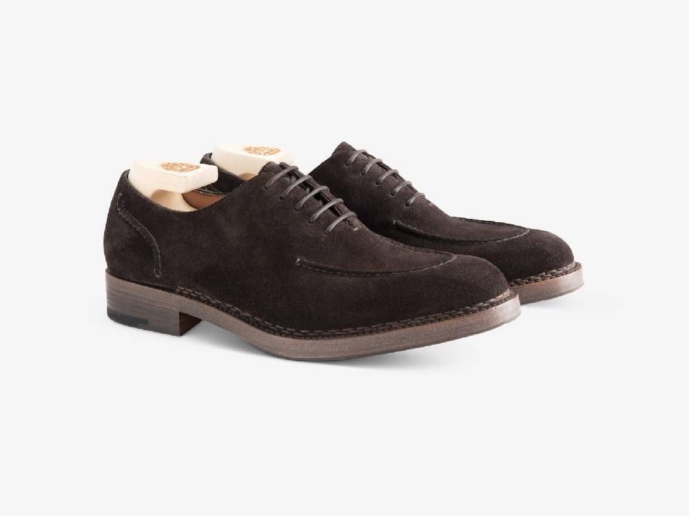 Paolo Sartori Art.666 Oxford in Camoscio Dark Brown Online