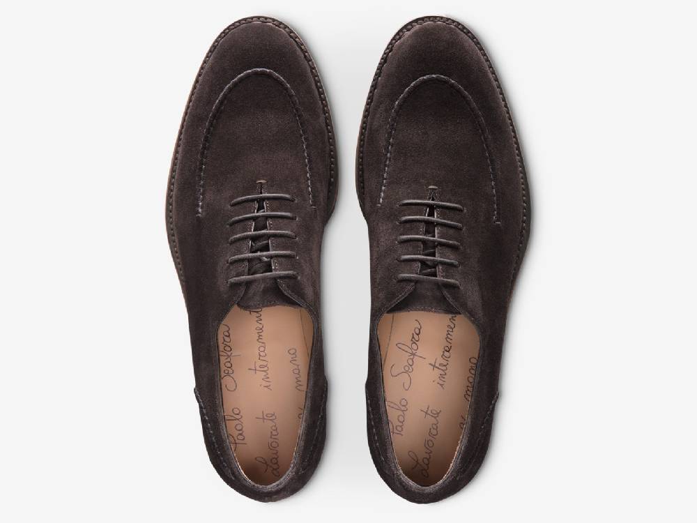 Paolo Sartori Art.666 Oxford in Camoscio Dark Brown Online