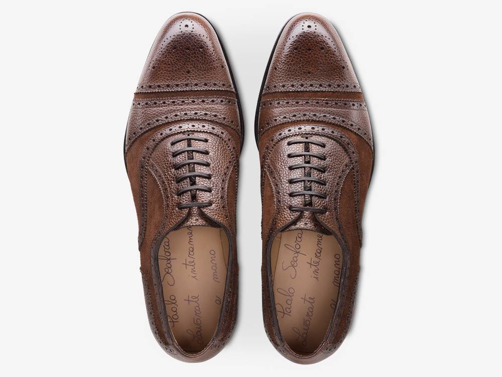 Paolo Sartori Art.626 Oxford in Camoscio Marrone In Vendita