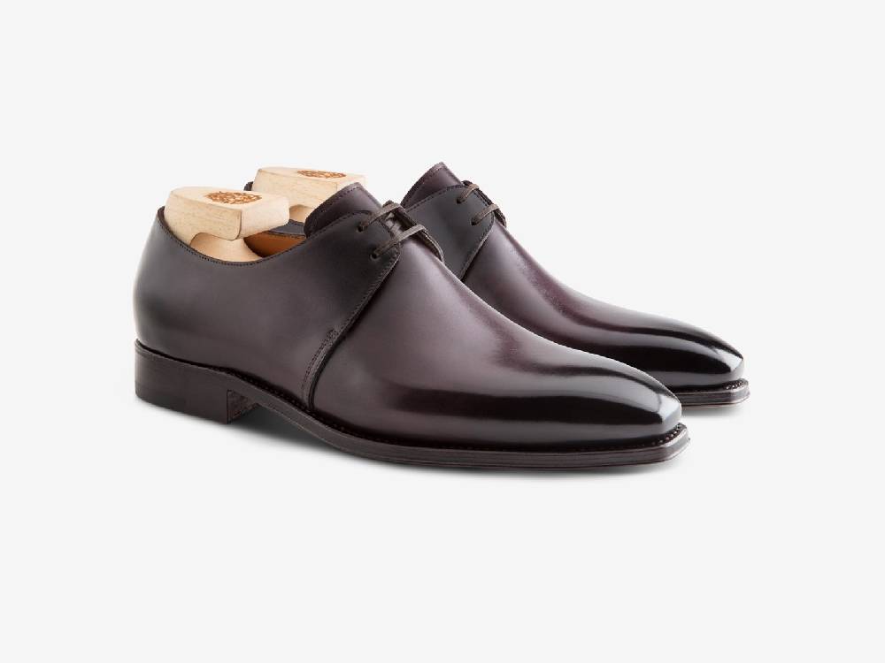 Paolo Sartori Art. 739 Derby in Antiqued Melanzana Leather Hotsell