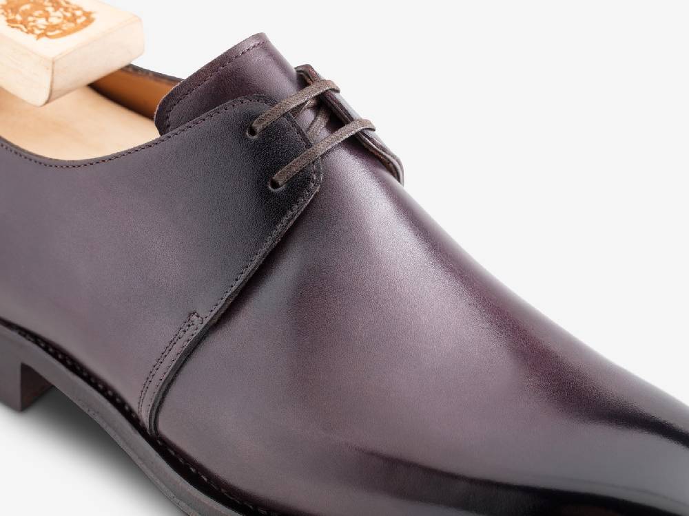Paolo Sartori Art. 739 Derby in Antiqued Melanzana Leather Hotsell