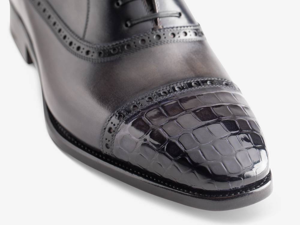 Paolo Sartori Art. 695 Oxford in pelle Anticata Grigio Vendita Economica