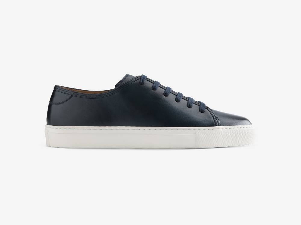 Paolo Sartori Art.Tenny1 Sneakers In Pelle Anticata Oceano In Saldo