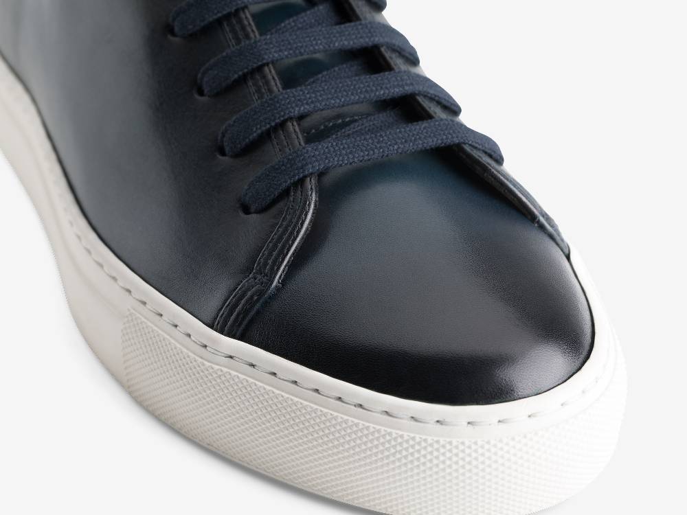 Paolo Sartori Art.Tenny1 Sneakers In Pelle Anticata Oceano In Saldo