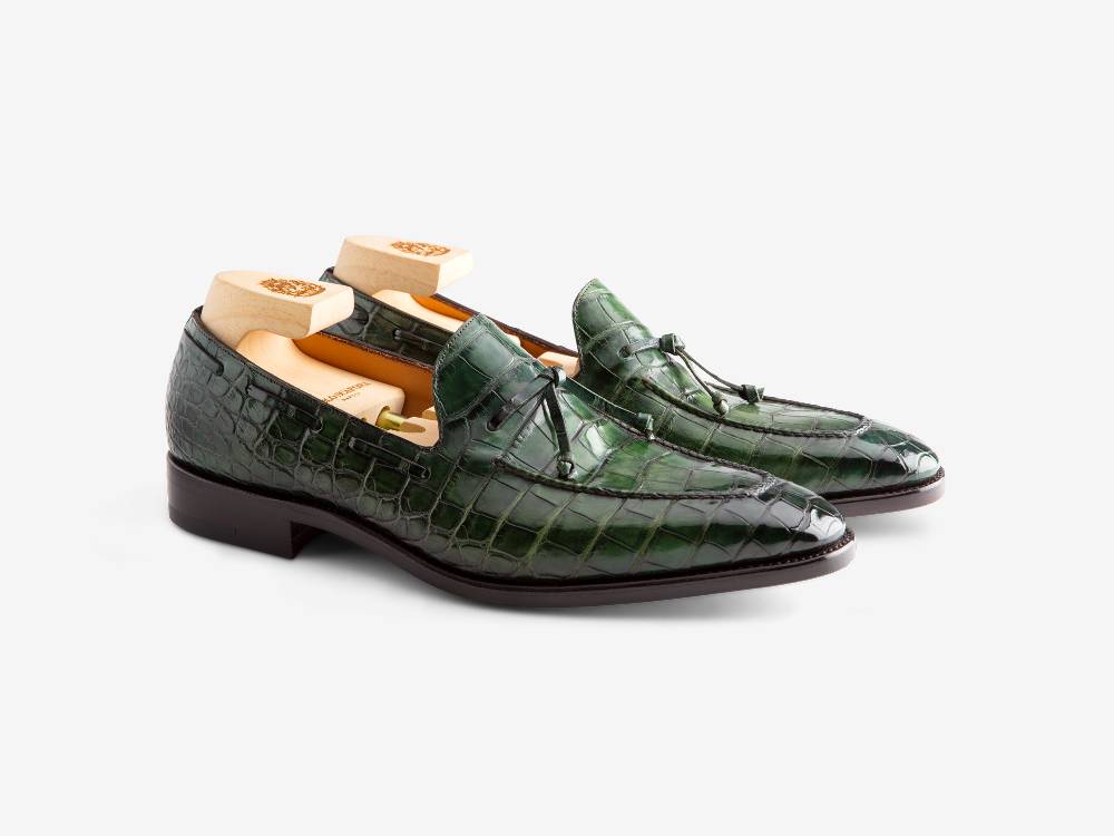 Paolo Sartori Art. 541 Mocassino in pelle Anticata Verde Smeraldo Italia