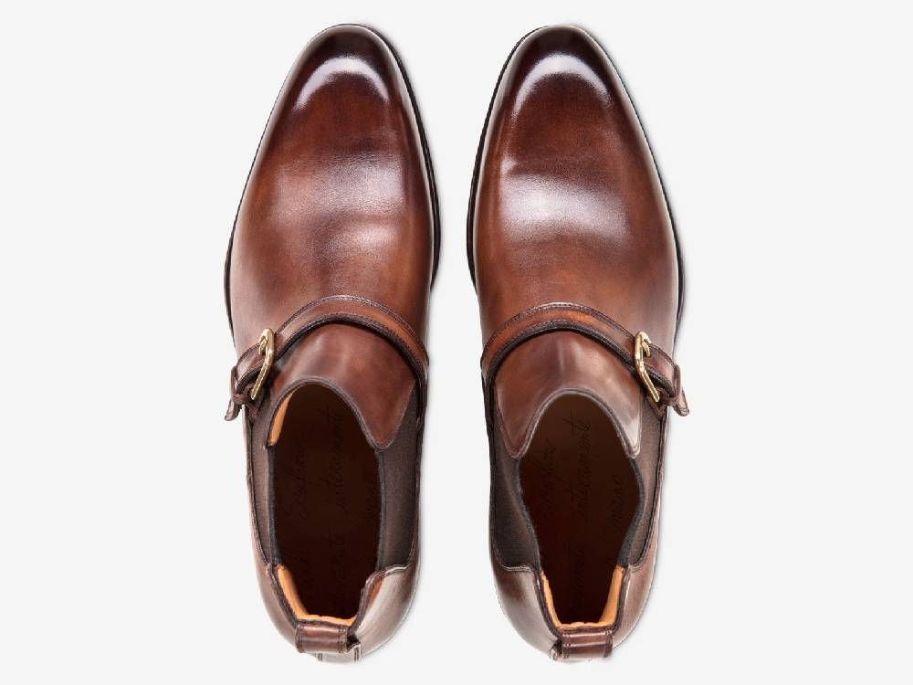 Paolo Sartori Art. 767 Chelsea Boot in Antiqued Montella Leather Nuova