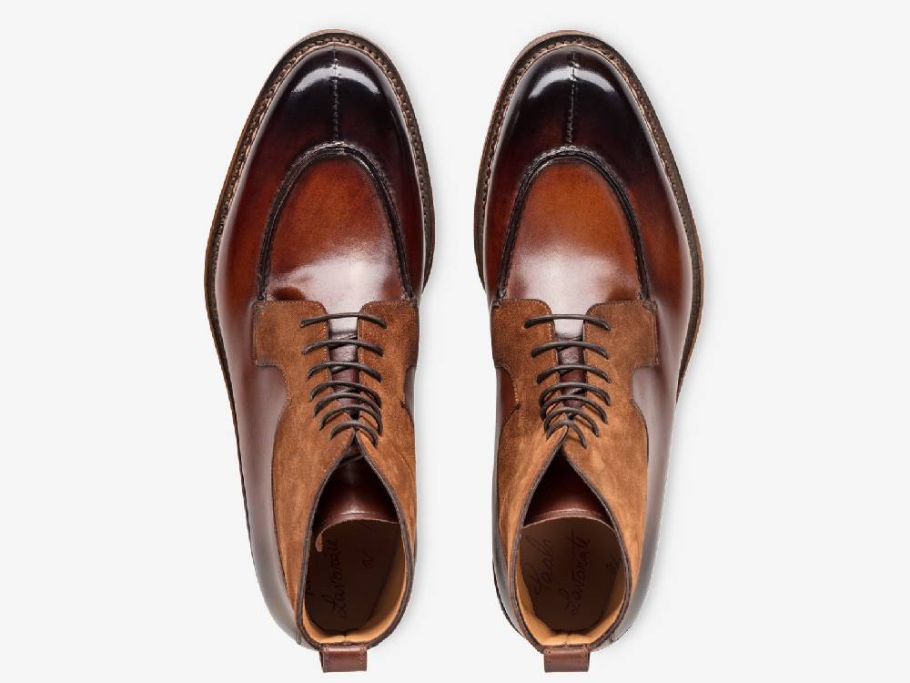 Paolo Sartori Art. 795 Boots in Antiqued Amalfi Leather Sconto di tempo limitato